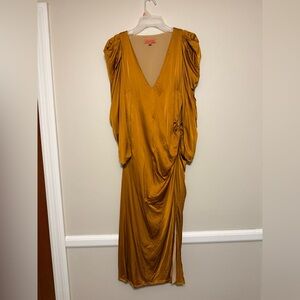 Manning Cartell copper Long Sleeve Dress size 8 side zip